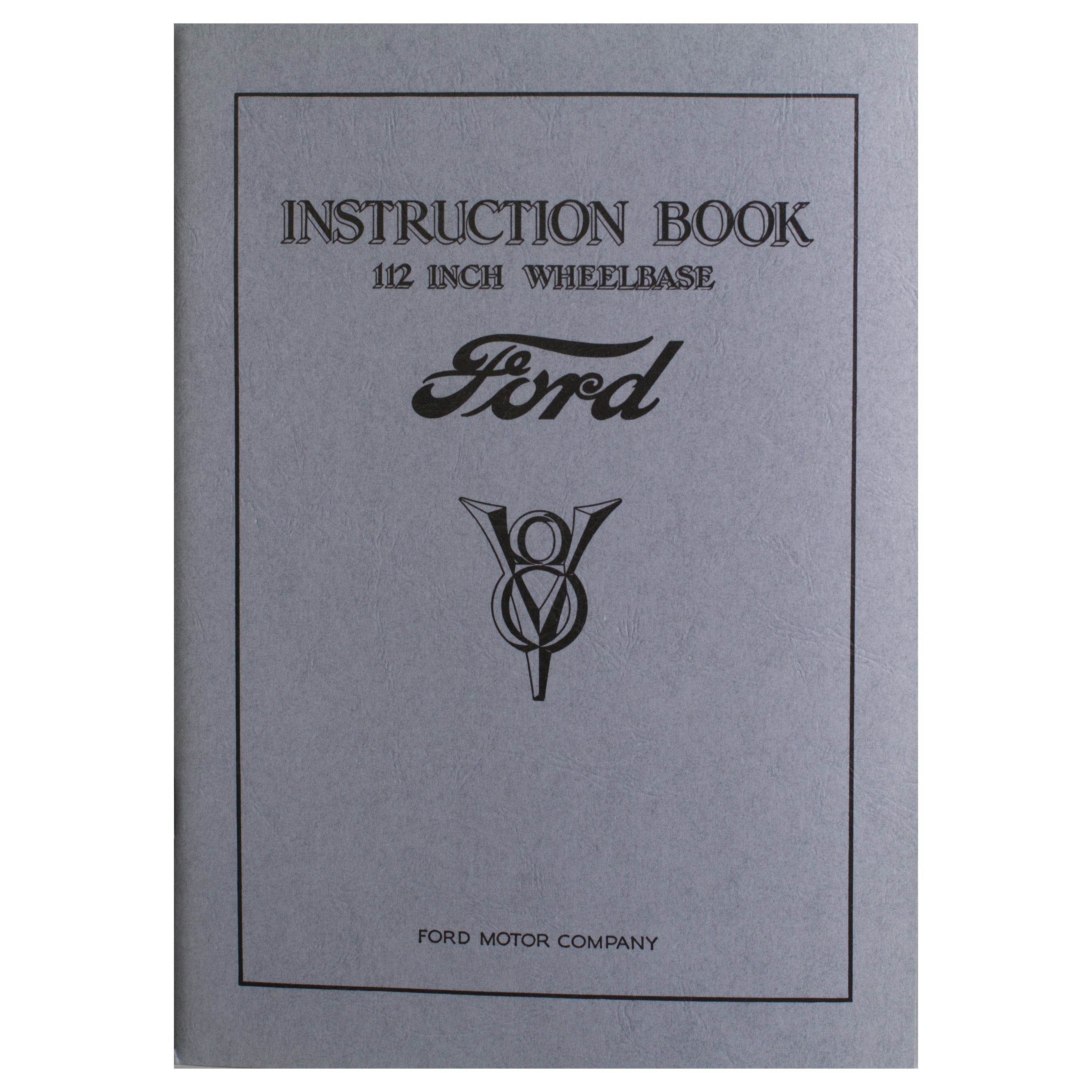 Owners Manual • 1933 Ford V-8