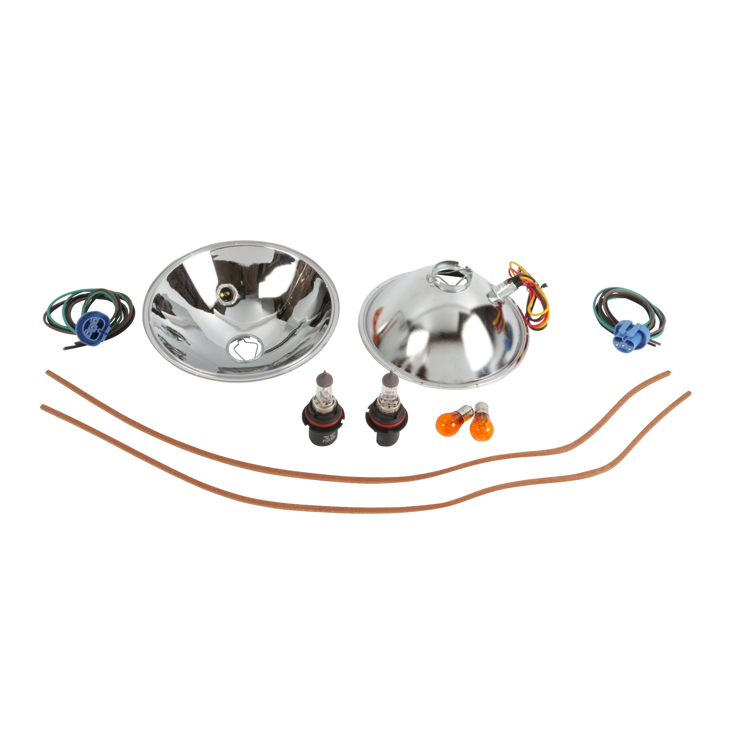 Reflectors with Quartz Halogen Bulbs Installed (With Turn Signal) • 1935-36 Ford Passenger & 1935-39 Pickup