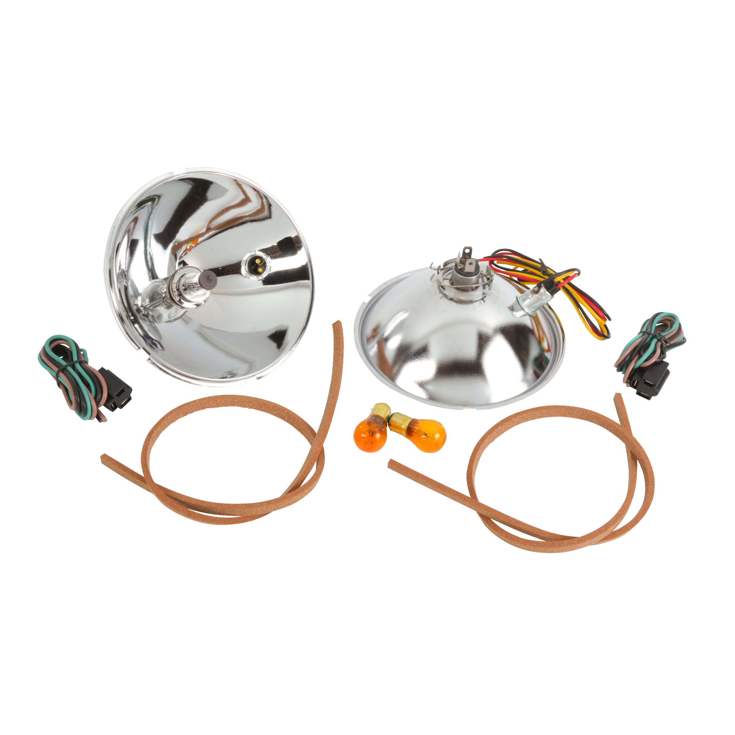 Reflectors with Quartz Halogen Bulbs Installed (With Turn Signal) • 1937-39 Ford Passenger