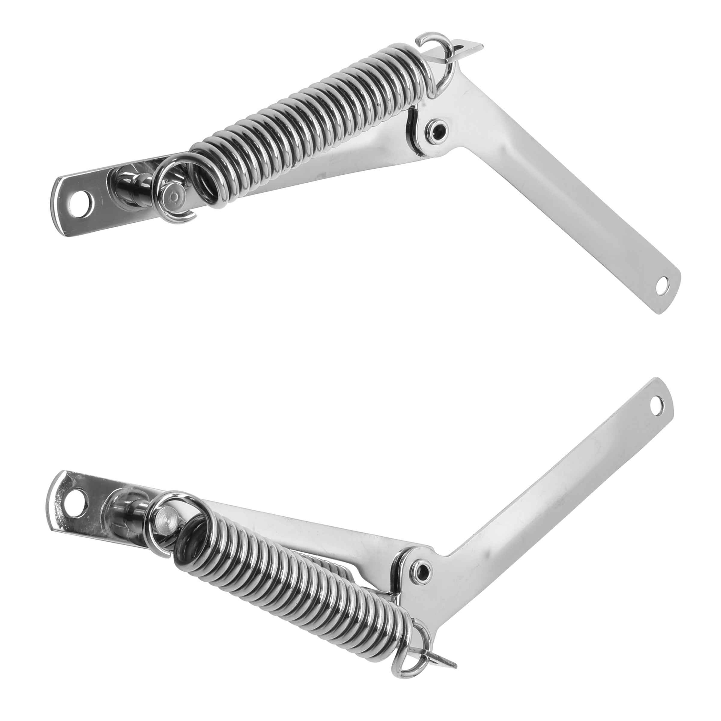 Hood Arm Spring Supports (Stainless Steel with Black Springs) • 1939 Ford Deluxe, 1940-41 Pickup