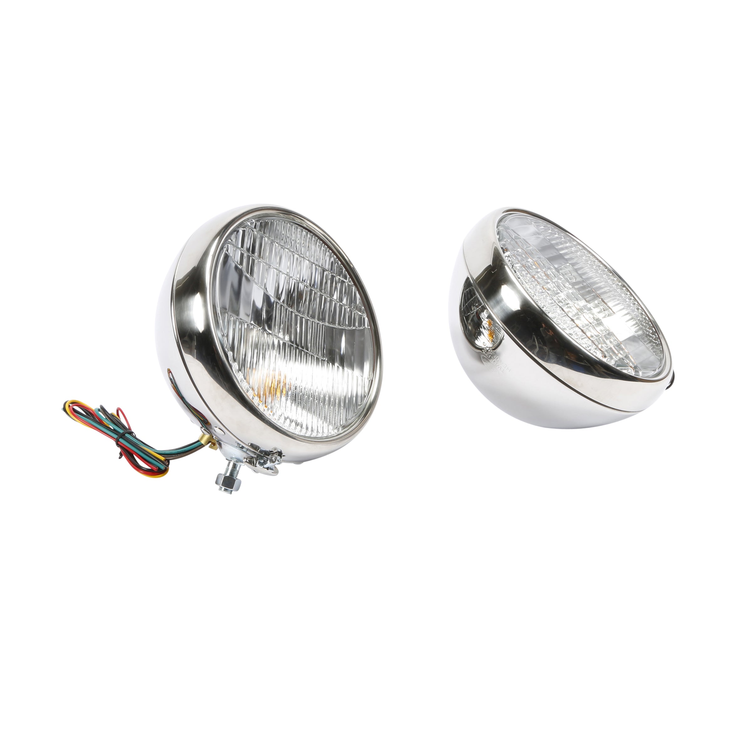 Headlights (Stainless-Halogen 12 Volt with Turn Signal) • 1930-31 Model A Ford