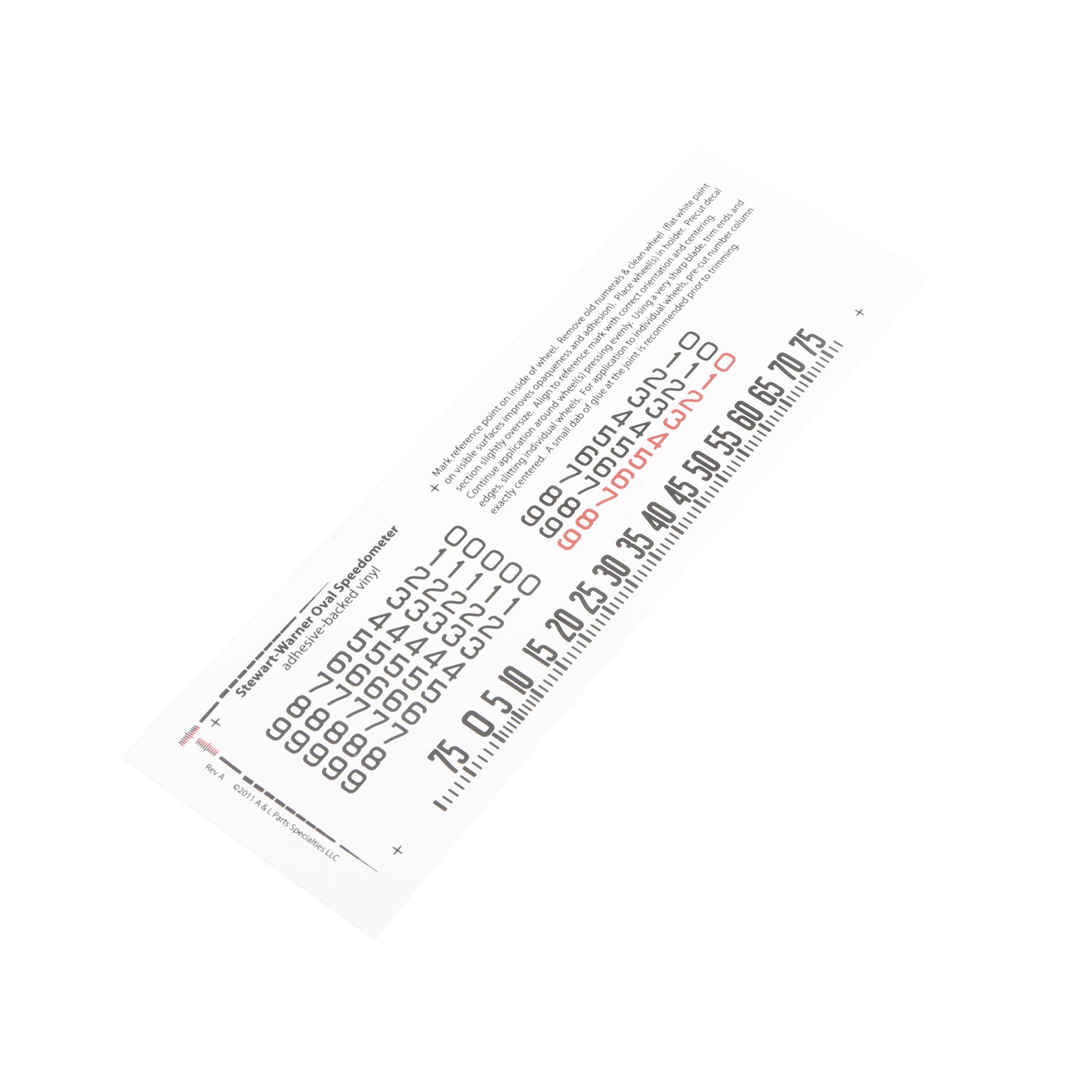 Speedometer Decal Set (Oval) • 1928-Early 30 Model A Ford