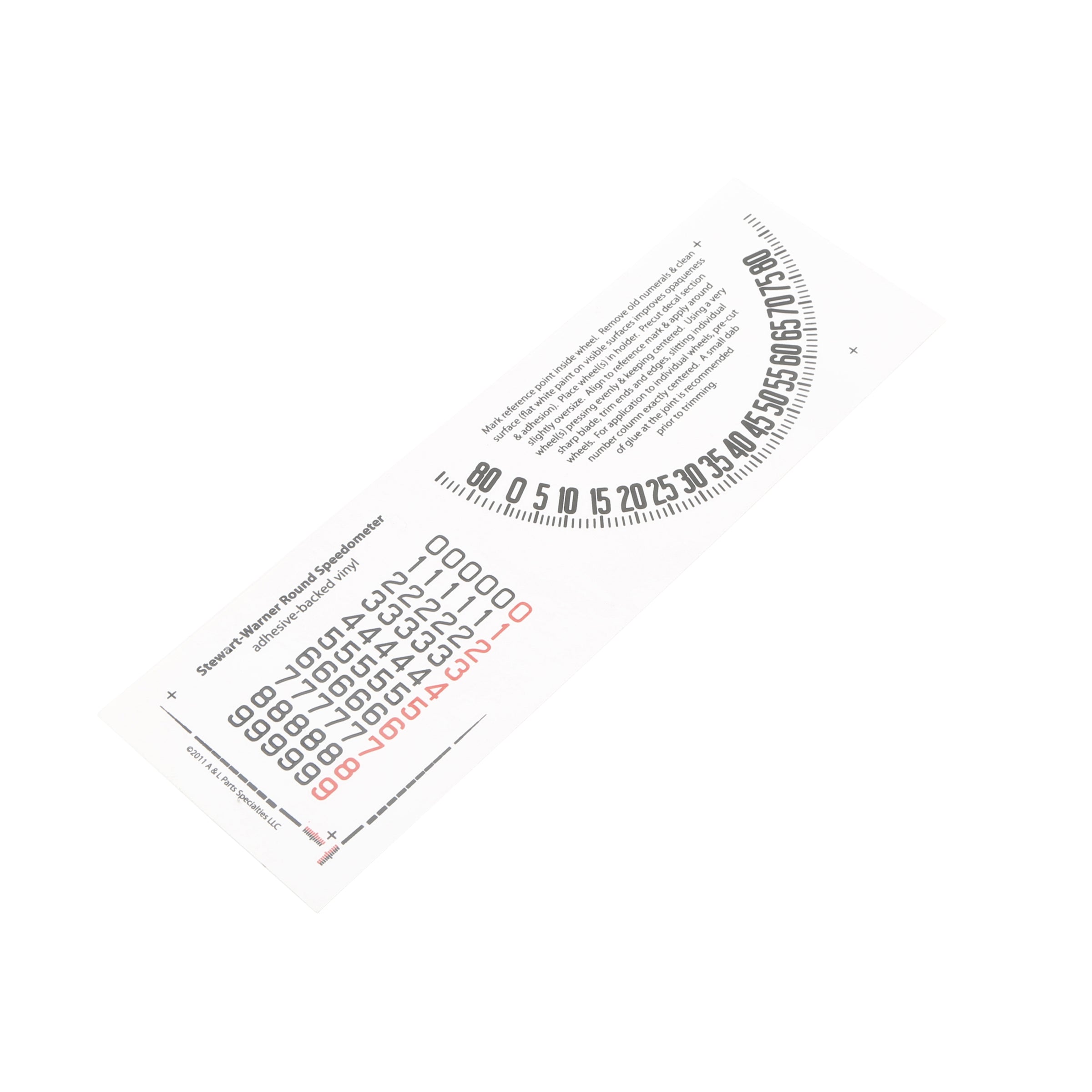 Speedometer Decal Set (Round) • 1930-31 Model A Ford
