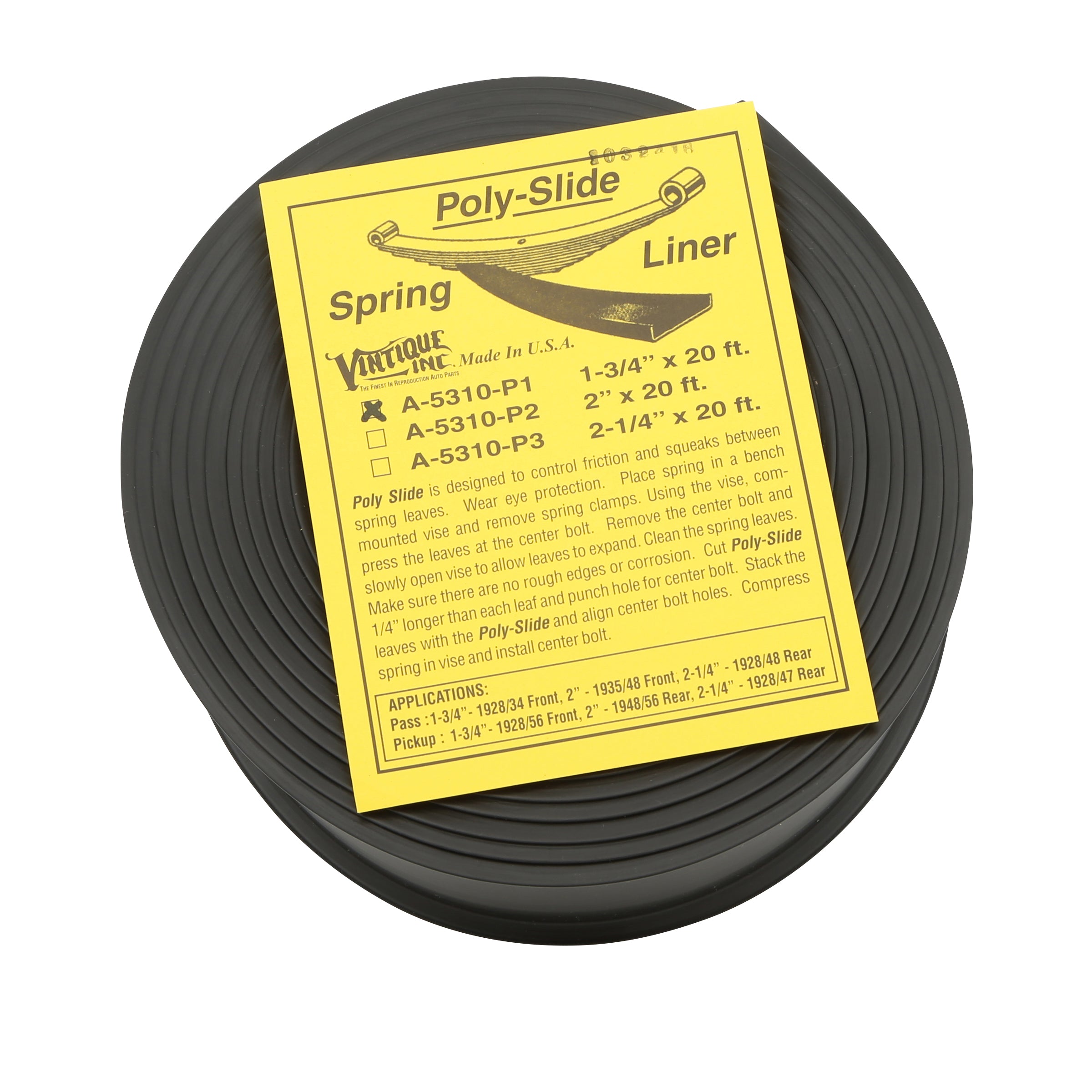 Spring Liner / Poly-Slide (Front) 1-3/4