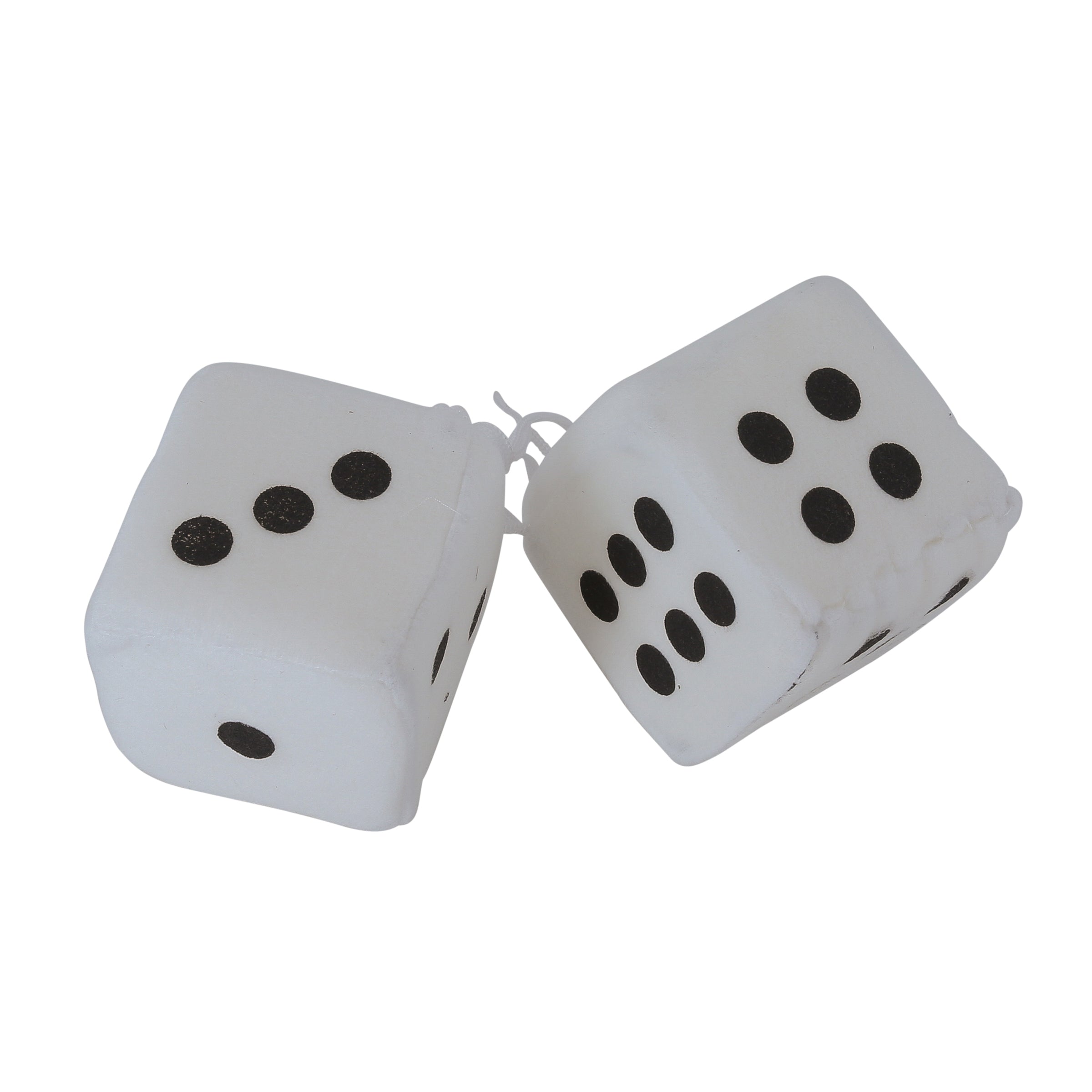 Fuzzy Dice (White) • 50's Style