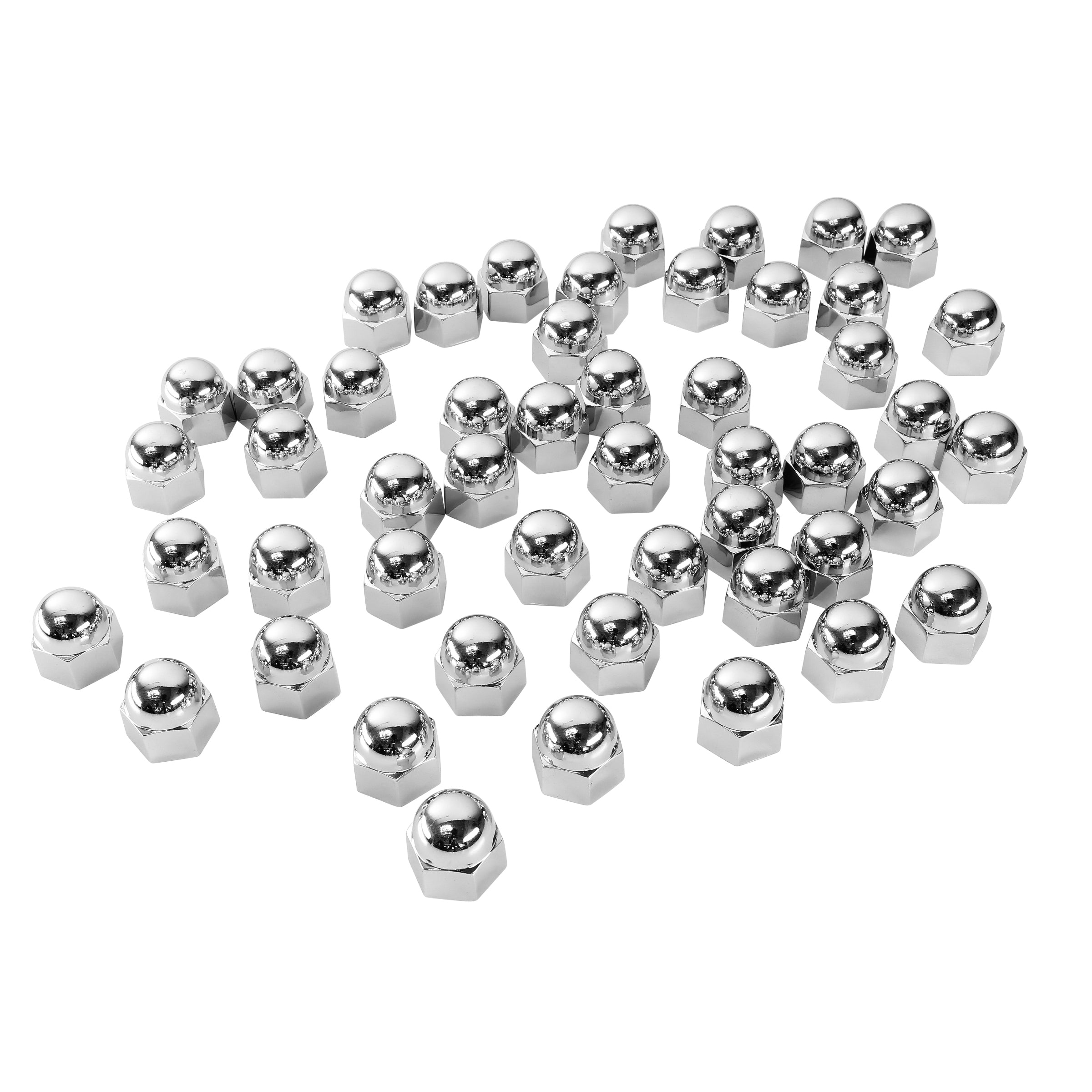 Cylinder Head Nut Cover Set (Chrome) • 1932-48 Ford