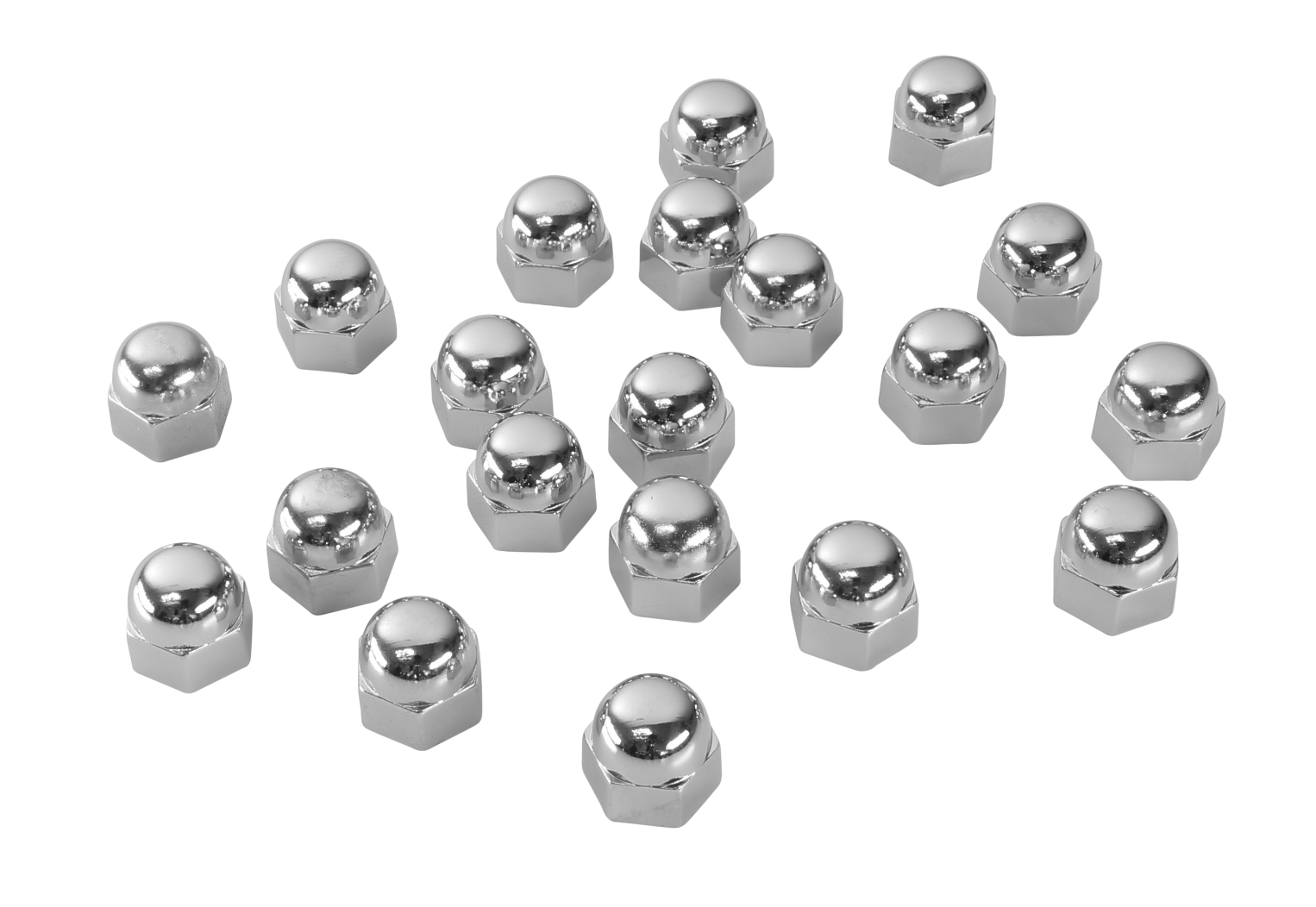 Intake Head Nut Cover Set (Chrome) • 1932-48 Ford