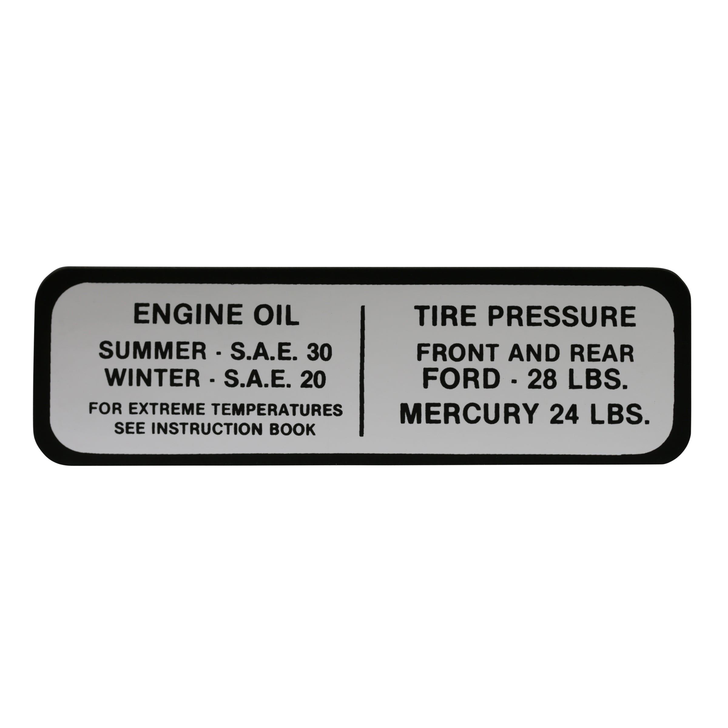 Interior Decal • 1941 Ford