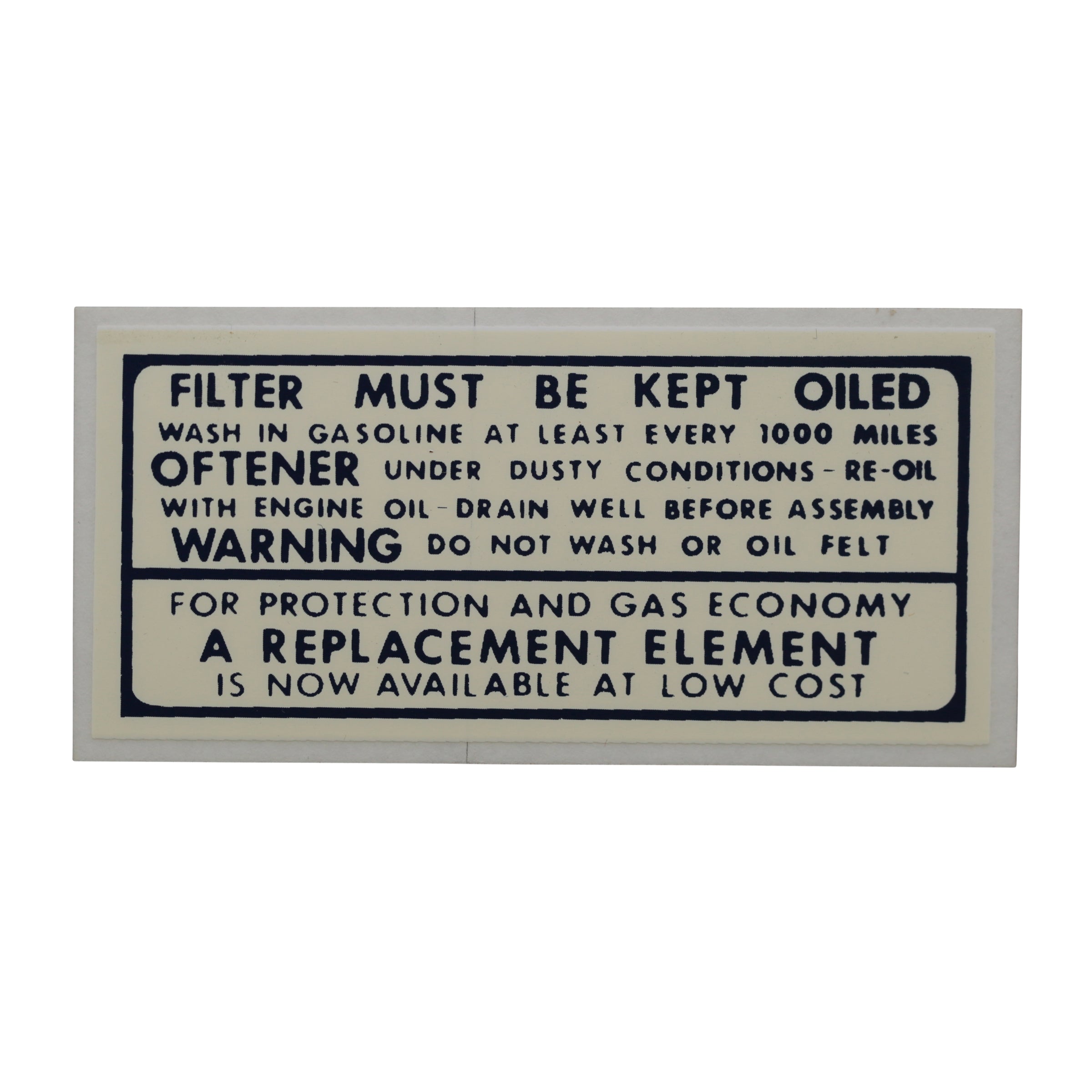 Air Cleaner Decal • 1939-41 Ford