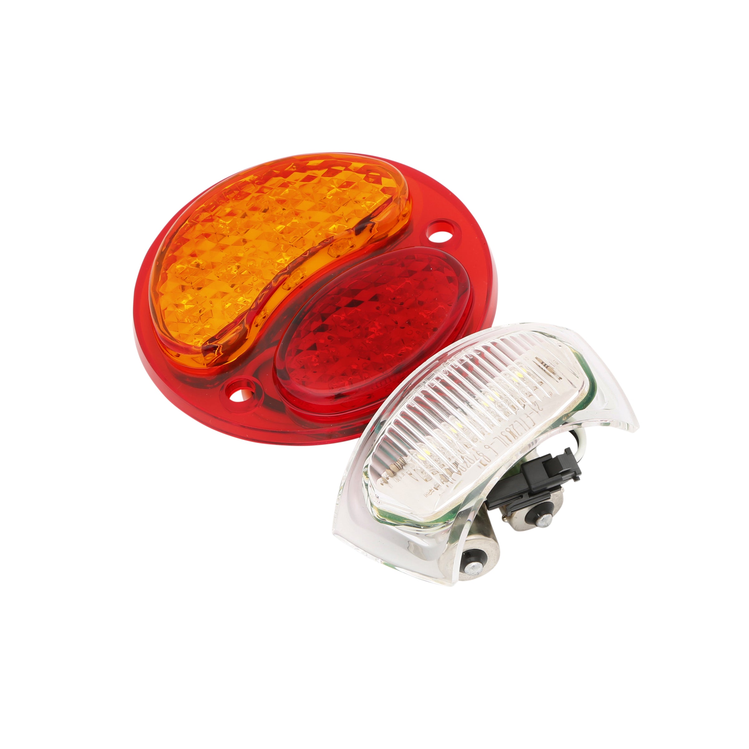 Taillight Lens Insert (LED 6 Volt Red/Amber) • 1928-31 Model A Ford Left