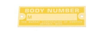 Body Plate (Murray) • 1928-31 Model A Ford