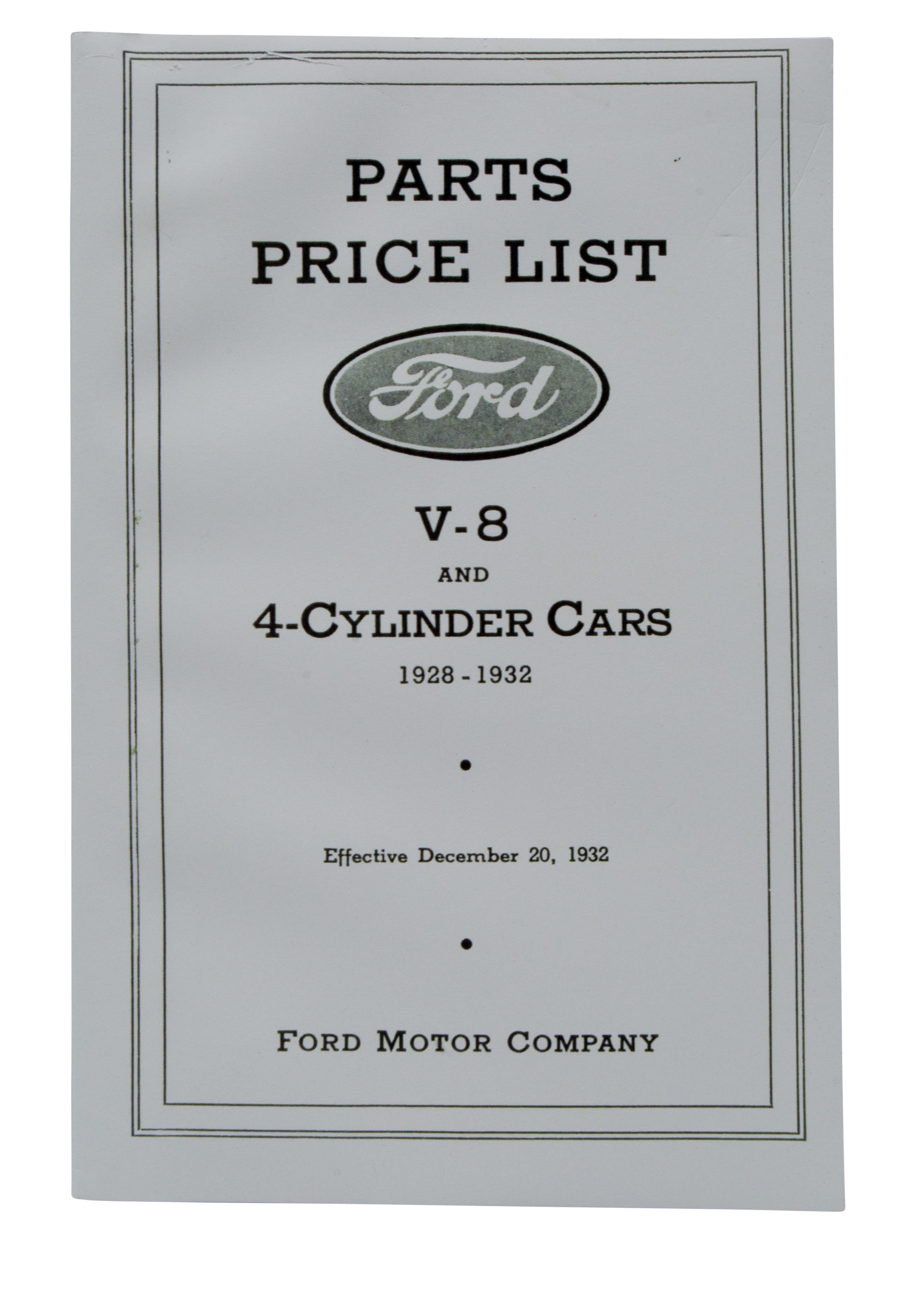 Ford Model A Chassis Parts Manual
