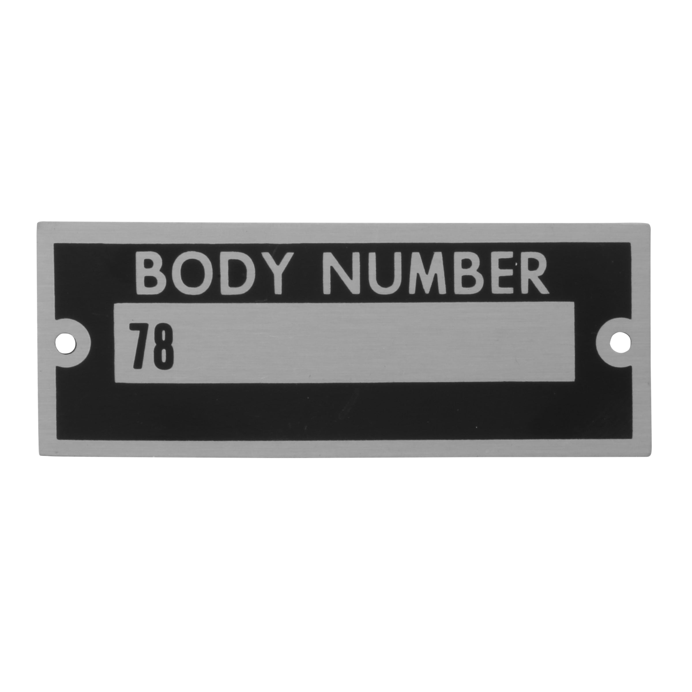 Body Number Plate • 1937 Ford Passenger
