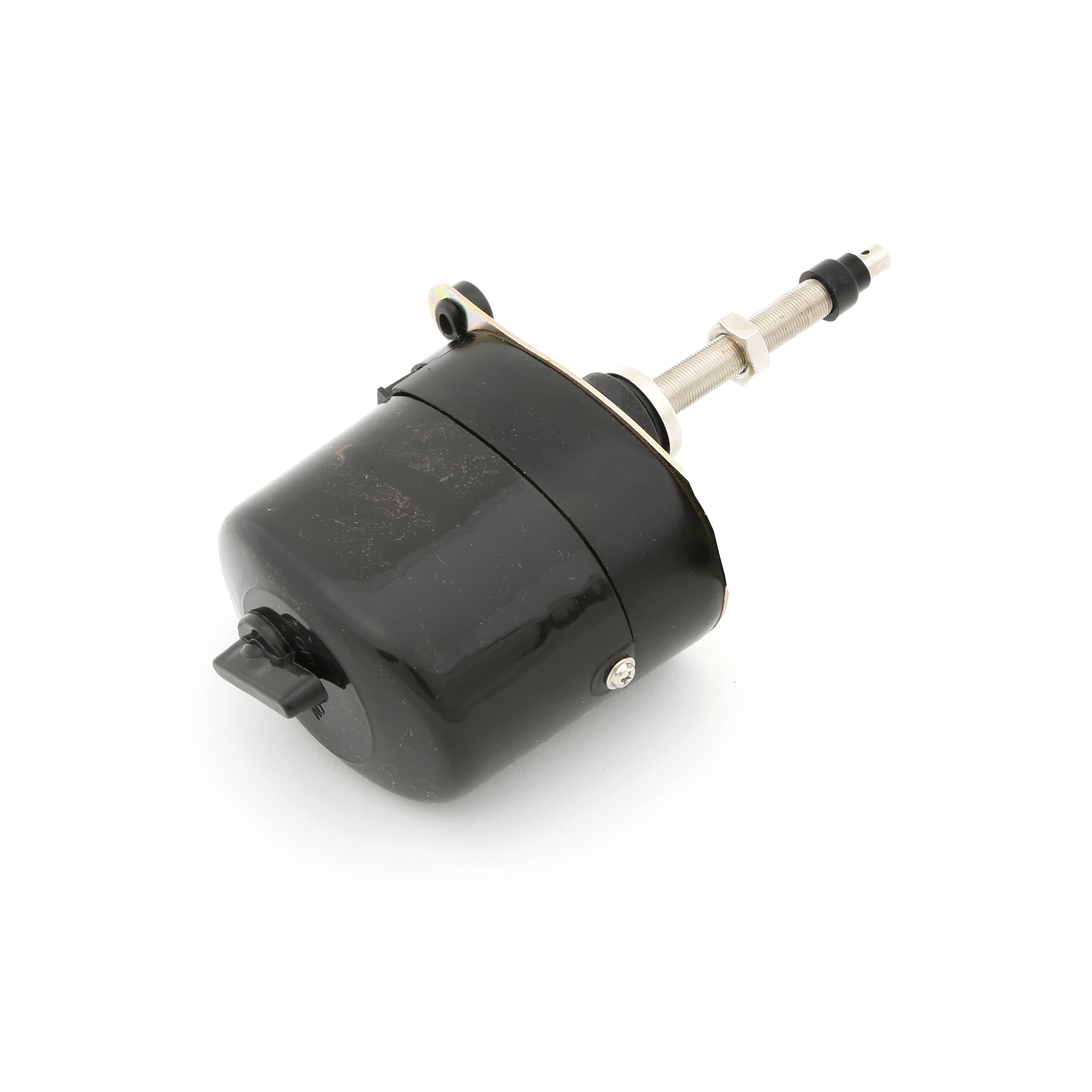 United Pacific 12V Universal Wiper Motor – Vintage Style With On-Off Switch, Black