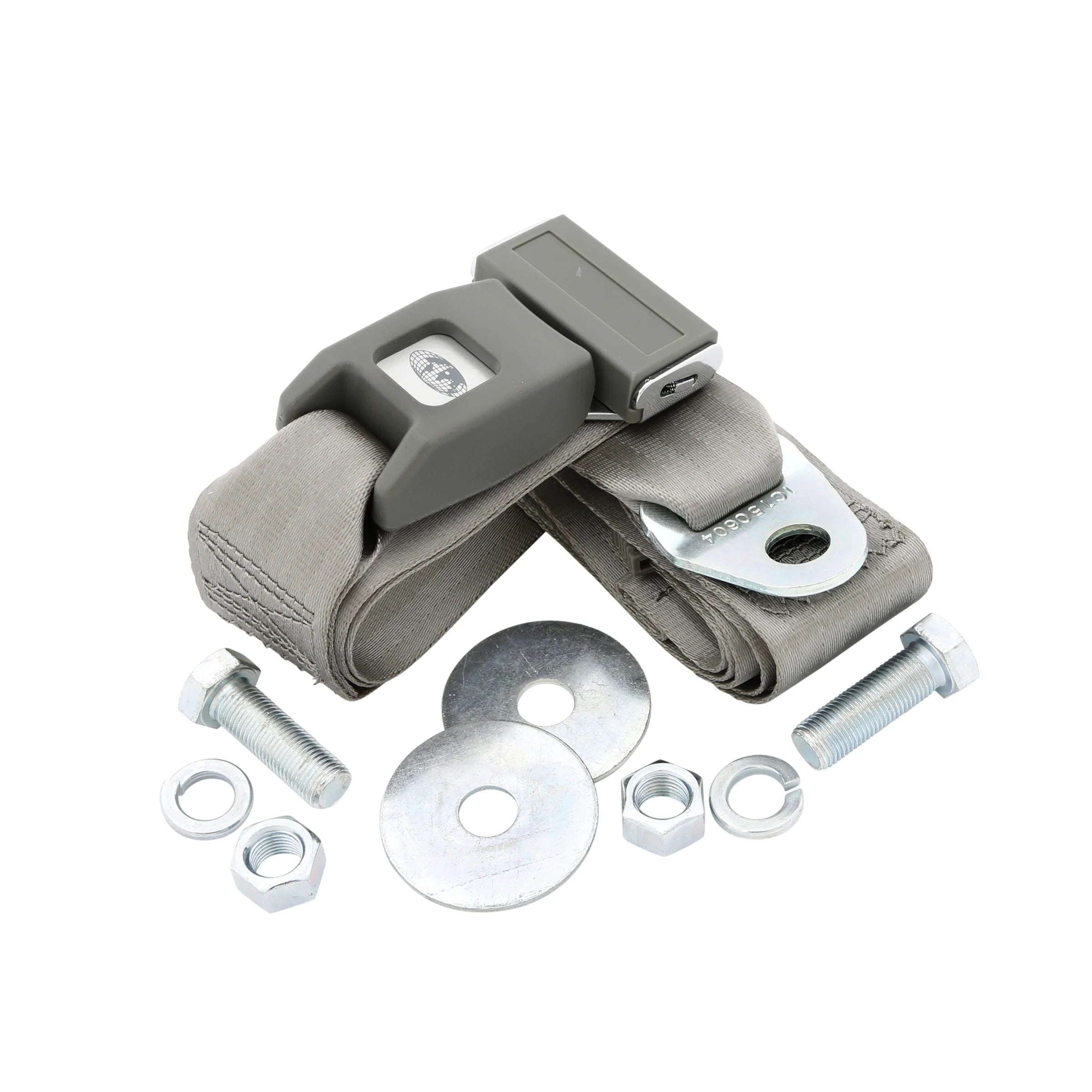 Seat Belt (Standard Plastic Push Button Gray 74