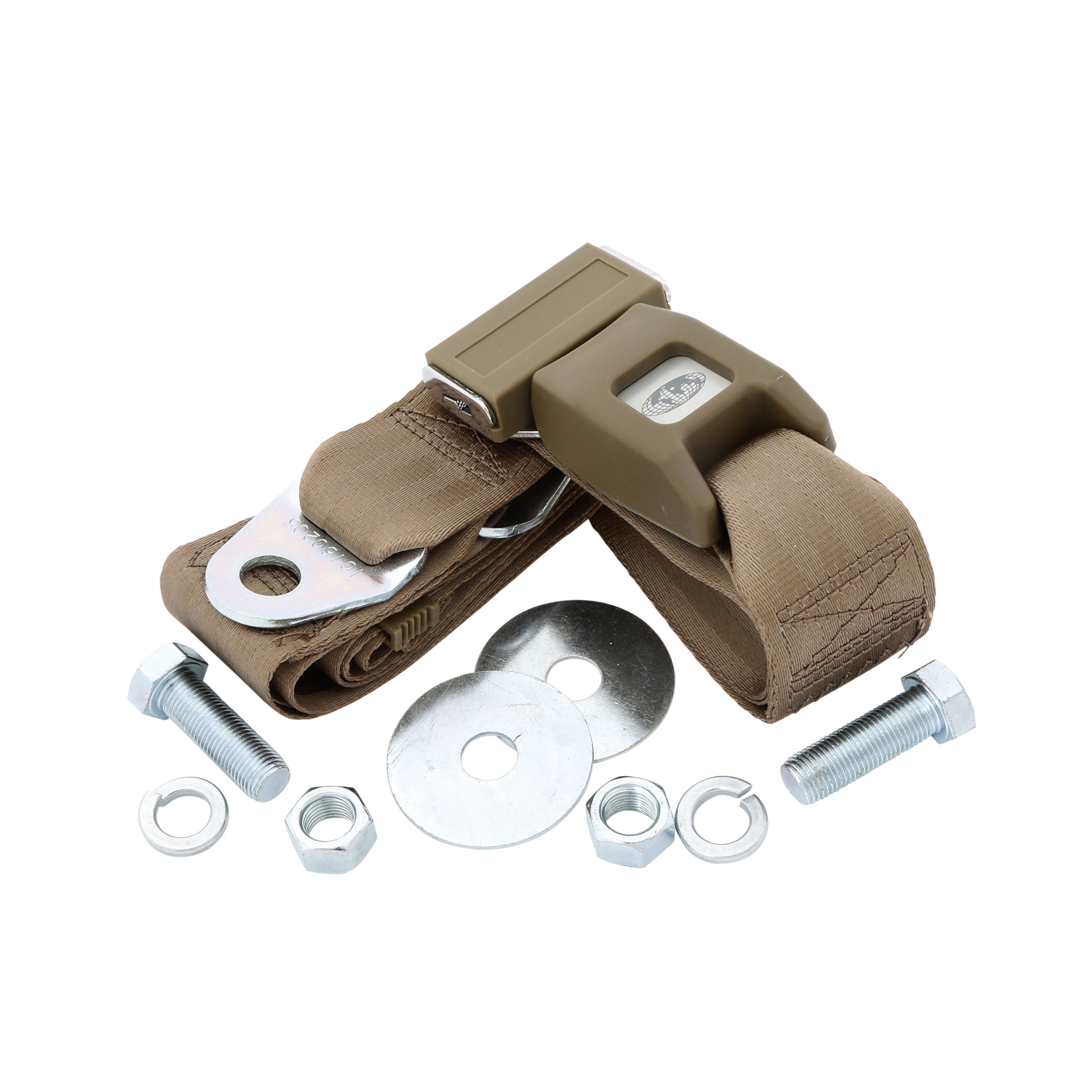 Seat Belt (Standard Plastic Push Button Tan 60