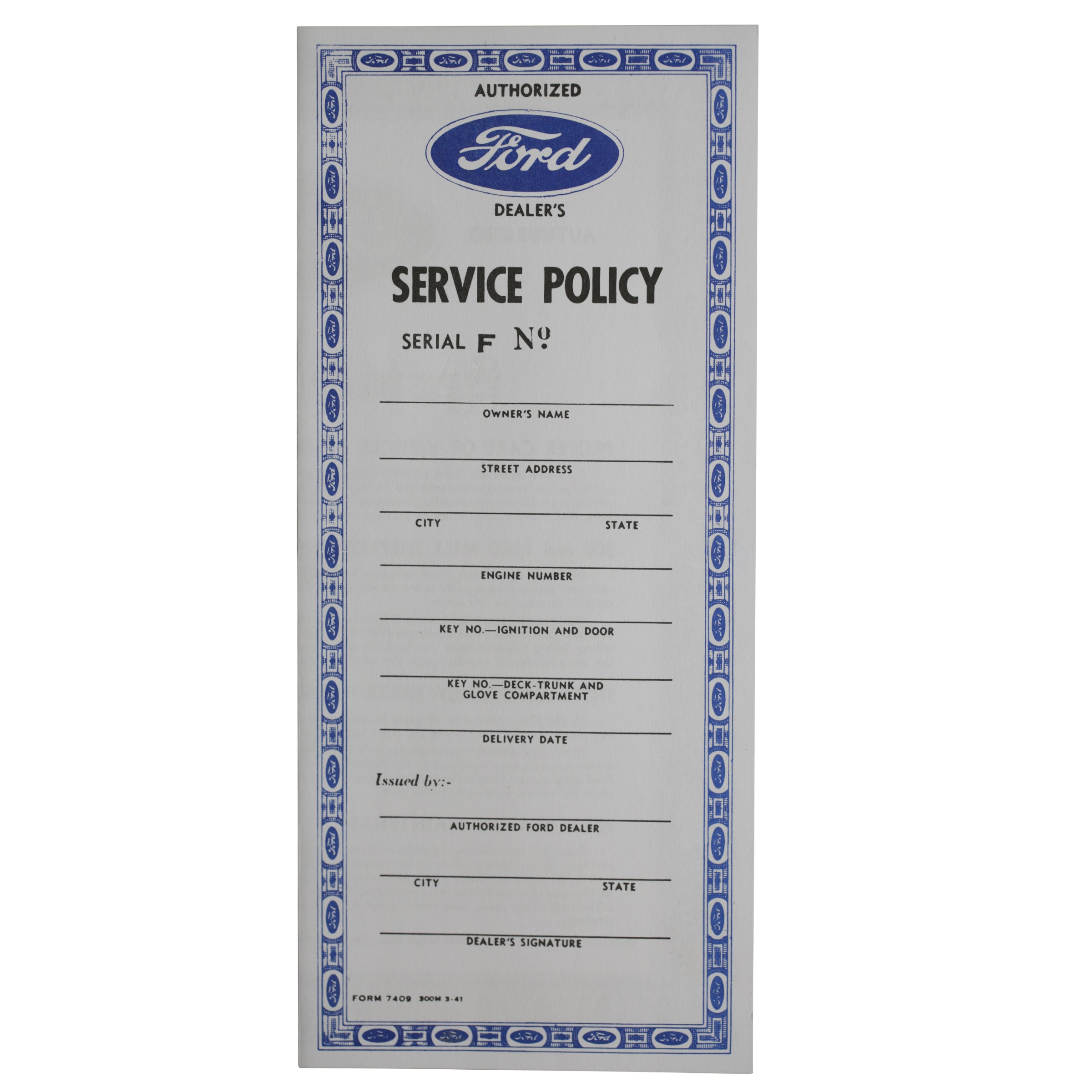 Service Policy • 1942-48 Ford