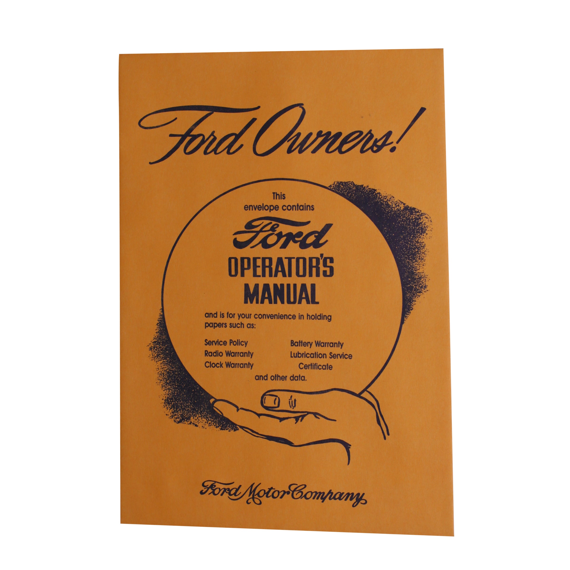 Owners Manual Envelope • 1946-48 Ford