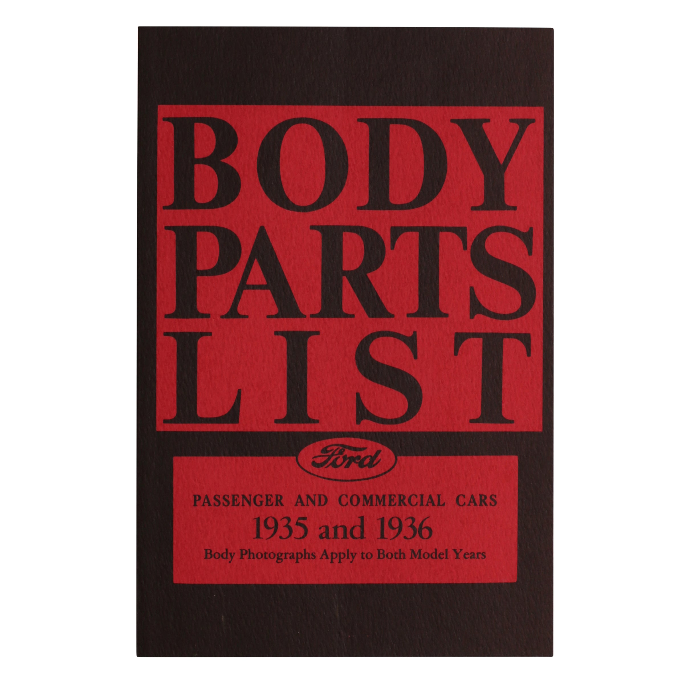 Ford Body Parts List • 1935-36 Ford