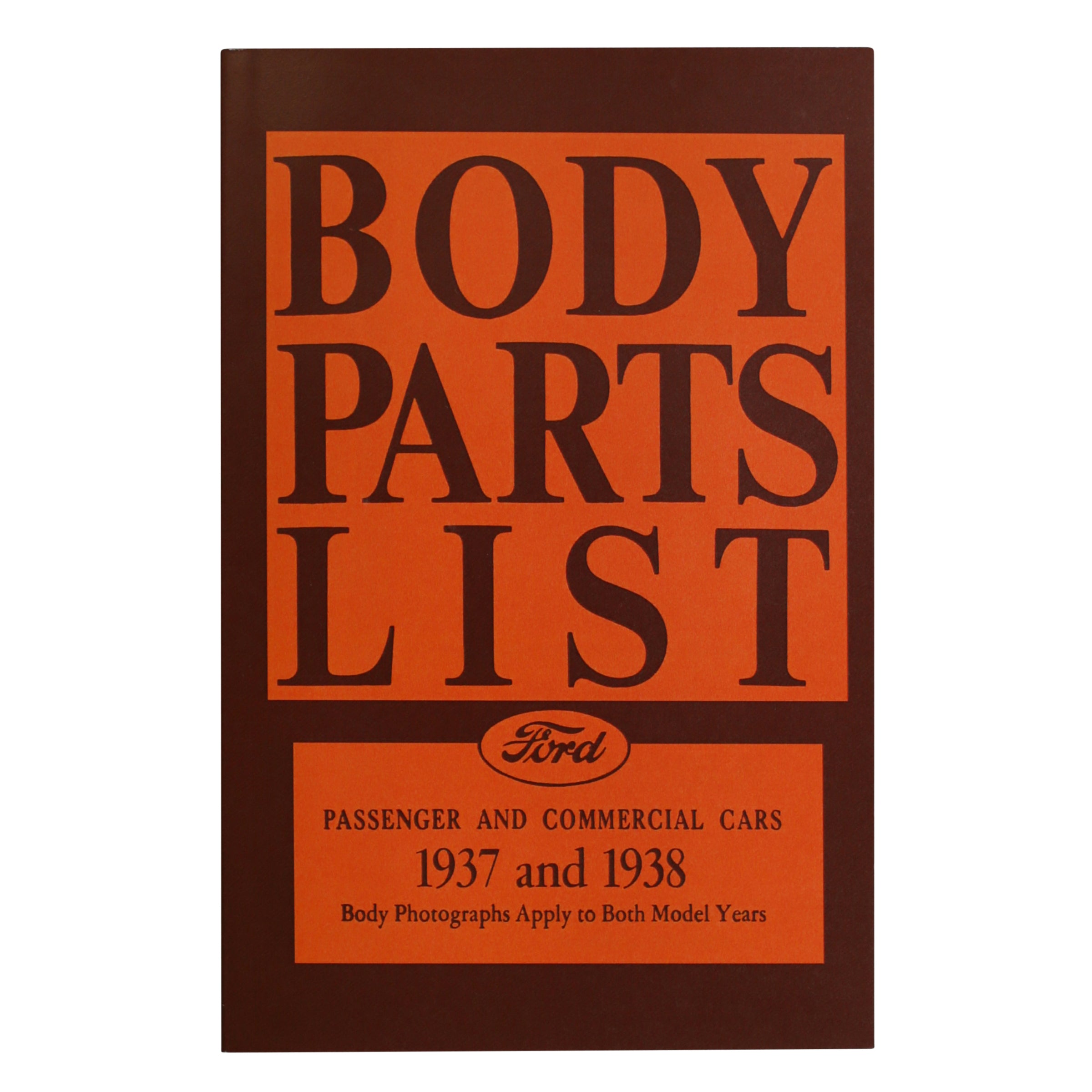 Ford Body Parts List • 1937-38 Ford